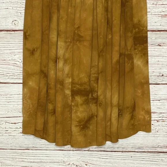 Madewell Tie Front Paperbag Midi Skirt in Egyptian Gold Tie Dye Sz S - Picture 11 of 13
